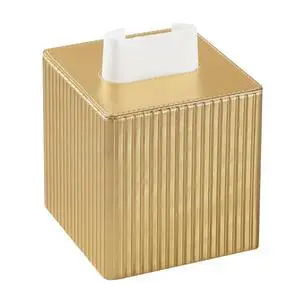 PU Leather Tissue Box Cover Square, Cube Tissue Box Holder with Magnetic Closure, Decorative Tissue Holder for Bathroom Bedroom Office (Gold, Square) PU Leather Tissue Box Cover Square, Cube Tissue Box Holder with Magnetic Closure, Decorative Tissue Holder for Bathroom Bedroom Office (Gold, Square)