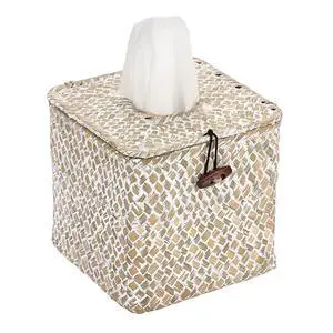 Tissue Box Cover Square Seagrass Tissue Box with Lid, Woven Tissue Box Holder Rustic Cube Tissue Cover for Bathroom Toilet Bedroom Living Room Kitchen Table Desk Office Car, Whitewash Tissue Box Cover Square Seagrass Tissue Box with Lid, Woven Tissue Box Holder Rustic Cube Tissue Cover for Bathroom Toilet Bedroom Living Room Kitchen Table Desk Office Car, Whitewash