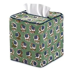 Basil Green Block Print Tissue Box Cover Handmade Cotton Fabric Decorative Square Napkin Holder for Home Bedroom Living Room Bathroom Vanity Countertop Car Night Stands Office Kitchen Basil Green Block Print Tissue Box Cover Handmade Cotton Fabric Decorative Square Napkin Holder for Home Bedroom Living Room Bathroom Vanity Countertop Car Night Stands Office Kitchen