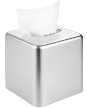 Tissue Box Cover, Square Metal Tissue Box Holder Modern Decor Facial Napkin Holder Tissue Box Dispenser for Bathroom Vanity Countertop, Living Room, Bedroom, Office - Silver Tissue Box Cover, Square Metal Tissue Box Holder Modern Decor Facial Napkin Holder Tissue Box Dispenser for Bathroom Vanity Countertop, Living Room, Bedroom, Office - Silver