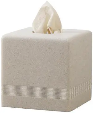 Tissue Box Cover Square, Resin Facial Tissue Holder Covers Cube Toilet Paper Holder Case Dispenser Home Decorative for Bathroom Kitchen Bedroom Living Room Office (Beige) Tissue Box Cover Square, Resin Facial Tissue Holder Covers Cube Toilet Paper Holder Case Dispenser Home Decorative for Bathroom Kitchen Bedroom Living Room Office (Beige)