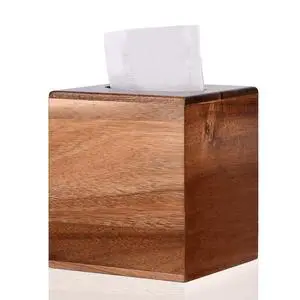 Tissue Box Cover Square, Acacia Wood Tissue Box Holder with Slide-Out Bottom, Wooden Tissue Box Cover Cube for Bathroom, Bedroom, Dinner Table, Office,Kitchen Tissue Box Cover Square, Acacia Wood Tissue Box Holder with Slide-Out Bottom, Wooden Tissue Box Cover Cube for Bathroom, Bedroom, Dinner Table, Office,Kitchen
