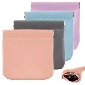 4pcs Lambskin Pocket Cosmetic Bag, Waterproof Portable No Zipper Self-closing Small Makeup Pouch for Women Mini Travel Storage bag for Cosmetics Headphones Jewelry 4pcs Lambskin Pocket Cosmetic Bag, Waterproof Portable No Zipper Self-closing Small Makeup Pouch for Women Mini Travel Storage bag for Cosmetics Headphones Jewelry