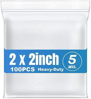 2" x 2" Small Thick 5 Mil Plastic Bags 100 PCS Clear Resealable Zip Seal Lock Poly Bags Reclosable Heavy Duty Zipper Baggies Jewelry Earrings Coin Pills Packing 2" x 2" Small Thick 5 Mil Plastic Bags 100 PCS Clear Resealable Zip Seal Lock Poly Bags Reclosable Heavy Duty Zipper Baggies Jewelry Earrings Coin Pills Packing
