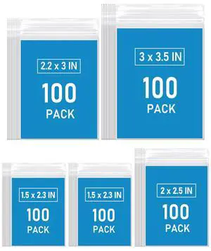 500 PCS Small Plastic Bags, Mini Resealable Bags, 4 Different Sizes Small Jewelry Clear Storage Poly Bag for Packaging, Candy, Pill 500 PCS Small Plastic Bags, Mini Resealable Bags, 4 Different Sizes Small Jewelry Clear Storage Poly Bag for Packaging, Candy, Pill