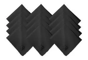 Microfiber Cleaning Cloth 12-Pack Individualy Packed (6"x 7") Glasses Cleaning Cloths for Eyeglasses Phone Computer Screen Laptop Camera Lenses (12 Black) Microfiber Cleaning Cloth 12-Pack Individualy Packed (6"x 7") Glasses Cleaning Cloths for Eyeglasses Phone Computer Screen Laptop Camera Lenses (12 Black)