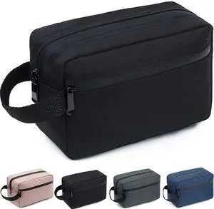 Travel Toiletry Bag for Women and Men, Shaving Bag for Toiletries Accessories, Foldable Storage Bags with Handle for Cosmetics Brushes Tools, Black Travel Toiletry Bag for Women and Men, Shaving Bag for Toiletries Accessories, Foldable Storage Bags with Handle for Cosmetics Brushes Tools, Black