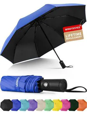 Windproof Travel Umbrella, Automatic Umbrellas for Rain, Portable & Compact Umbrellas for Backpack, Strong UV for Protection, Folding Small Sun Umbrella for Car, Walking, Dark Blue Windproof Travel Umbrella, Automatic Umbrellas for Rain, Portable & Compact Umbrellas for Backpack, Strong UV for Protection, Folding Small Sun Umbrella for Car, Walking, Dark Blue