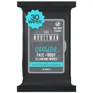 Mens Cooling Face & Body Cleansing Wipes Aloe & Eucalyptus No Rinse Cleansing Cloths for Gym, Travel, Sweat Removal, Post Workout Freshness, Active On-The-Go Hygiene & Camping 30 Ct Mens Cooling Face & Body Cleansing Wipes Aloe & Eucalyptus No Rinse Cleansing Cloths for Gym, Travel, Sweat Removal, Post Workout Freshness, Active On-The-Go Hygiene & Camping 30 Ct