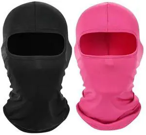 Black Pink Balaclava Ski Mask Full Face Mask Windproof Sun UV Protection Hood for Women Men Black Pink Balaclava Ski Mask Full Face Mask Windproof Sun UV Protection Hood for Women Men