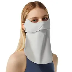 Sun UV Face Mask UPF50+ Neck Gaiter Scarf Breathable Cooling Face Cover for Outdoor Activities Light Grey Sun UV Face Mask UPF50+ Neck Gaiter Scarf Breathable Cooling Face Cover for Outdoor Activities Light Grey