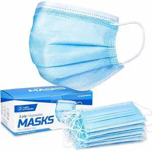 ASTM Level 3 Disposable Face Masks (3 Ply, ASTM F2100-23) Breathable Blue Face Mask for Air & Pollution - Great for Smoke, Travel & Work Environments - Ships from USA, 50 Pack ASTM Level 3 Disposable Face Masks (3 Ply, ASTM F2100-23) Breathable Blue Face Mask for Air & Pollution - Great for Smoke, Travel & Work Environments - Ships from USA, 50 Pack