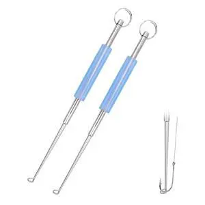 2pcs Stainless Steel Fishing Unhooking Disgorgers Portable Fishing Hook Remover Tools Fishing Supplies for Lake Fishing River Fishing Sea Fishing 2pcs Stainless Steel Fishing Unhooking Disgorgers Portable Fishing Hook Remover Tools Fishing Supplies for Lake Fishing River Fishing Sea Fishing