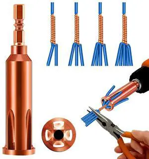 Universal Wire Twisting Tool Cable Wire Stripper and Twister Wire Stripping Tool for Electrician by Drill Driver or Manually (Brown) Universal Wire Twisting Tool Cable Wire Stripper and Twister Wire Stripping Tool for Electrician by Drill Driver or Manually (Brown)