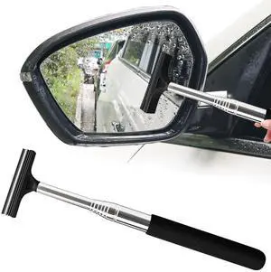 1 Pcs Car Window Mini Squeegee Retractable Auto Glass Squeegee Car Rearview Mirror Wiper Water Cleaner with Telescopic Long Rod Portable Cleaning Tools for All Vehicles (Black) 1 Pcs Car Window Mini Squeegee Retractable Auto Glass Squeegee Car Rearview Mirror Wiper Water Cleaner with Telescopic Long Rod Portable Cleaning Tools for All Vehicles (Black)