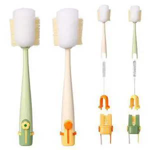 5 in 1 Bottle Cleaning Brush Set, 2026 Multifunctional Lid Brush Cleaning Tool Kitchen, Portable Long Handle Bottles Scrubber for Cup Lids, Hard Bristle Sponge Head Bottle Brushes (White and Green) 5 in 1 Bottle Cleaning Brush Set, 2026 Multifunctional Lid Brush Cleaning Tool Kitchen, Portable Long Handle Bottles Scrubber for Cup Lids, Hard Bristle Sponge Head Bottle Brushes (White and Green)