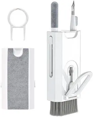 8 in 1 Multi Function Cleaning Kit, Keyboard Cleaner for Laptop Phone Earbuds, Portable Electronic Cleaning Tool with Brush Keycap Puller Cloth for Office Home, White 8 in 1 Multi Function Cleaning Kit, Keyboard Cleaner for Laptop Phone Earbuds, Portable Electronic Cleaning Tool with Brush Keycap Puller Cloth for Office Home, White