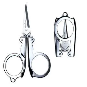 Stainless Steel Folding Portable Travel Scissors Small Foldable Paper String Craft Shred Scissors, 2 Pack Stainless Steel Folding Portable Travel Scissors Small Foldable Paper String Craft Shred Scissors, 2 Pack