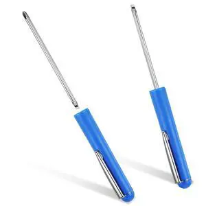 2 PCS Mini Pocket Screwdriver with Clip, 2 in 1 Magnetic Double-End Slotted and Phillips Screwdrivers Blue Two Use Set Portable Small Flathead Screwdriver Mini Cross Head Screwdrivers for Mechanical 2 PCS Mini Pocket Screwdriver with Clip, 2 in 1 Magnetic Double-End Slotted and Phillips Screwdrivers Blue Two Use Set Portable Small Flathead Screwdriver Mini Cross Head Screwdrivers for Mechanical