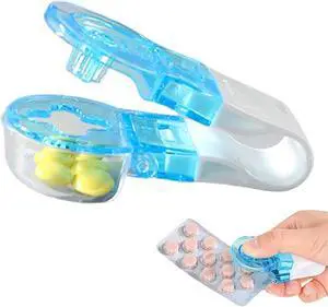 1pc Blue Portable Pill Taker, Tablets Pills Blister Pack Opener Assistance Tool,Travel Pill Taker,Small Storage Box Medication and Pill Dispenser,Individuals with Weak Pill Organizers Medication Aids 1pc Blue Portable Pill Taker, Tablets Pills Blister Pack Opener Assistance Tool,Travel Pill Taker,Small Storage Box Medication and Pill Dispenser,Individuals with Weak Pill Organizers Medication Aids