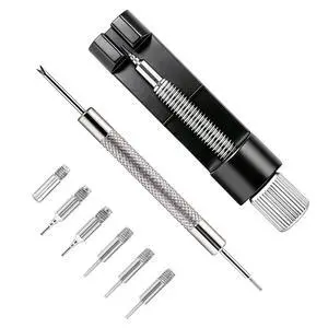 Watch Link Removal kit, Watch Band Adjust and Pin Remover for Sizing Metal Bracelets, Professional Watch Repair Kit with Extra Replacement (Black) Watch Link Removal kit, Watch Band Adjust and Pin Remover for Sizing Metal Bracelets, Professional Watch Repair Kit with Extra Replacement (Black)