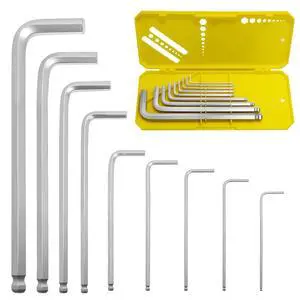 9 PCS Hex Key Set, Ball-End Allen Wrench Set, CR-V Allen Key Set, Metric Hex Wrench Set with 1.5-10MM Sizes, Ergonomic Non-Slip Portable Storage Case for Furniture, Bike, Electronics 9 PCS Hex Key Set, Ball-End Allen Wrench Set, CR-V Allen Key Set, Metric Hex Wrench Set with 1.5-10MM Sizes, Ergonomic Non-Slip Portable Storage Case for Furniture, Bike, Electronics