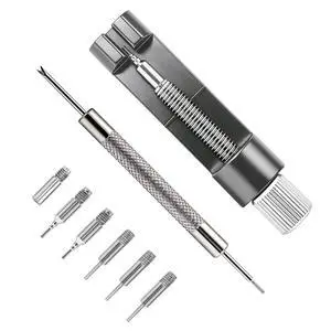 Watch Link Removal kit, Watch Band Adjust and Pin Remover for Sizing Metal Bracelets, Professional Watch Repair Kit with Extra Replacement(Gray) Watch Link Removal kit, Watch Band Adjust and Pin Remover for Sizing Metal Bracelets, Professional Watch Repair Kit with Extra Replacement(Gray)