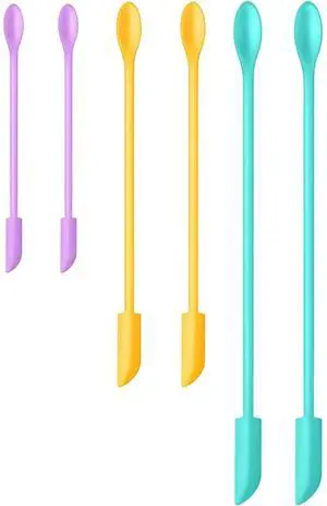 Silicone Spatula Set (6Pcs) - Mini Scraper Tool for Beauty & Food - Reach Every Last Drop, Multi-Size Spatulas for Makeup Jars, Lotion Bottles & Kitchen Containers (Color #2) Silicone Spatula Set (6Pcs) - Mini Scraper Tool for Beauty & Food - Reach Every Last Drop, Multi-Size Spatulas for Makeup Jars, Lotion Bottles & Kitchen Containers (Color #2)