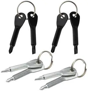 8Pcs Mini Keychain Screwdriver, Portable Pocket Key Chain Flathead & Phillips Screwdriver Set with Key Ring, Outdoor EDC Multifunction Screwdriver Repairing Tool(Black & Silver) 8Pcs Mini Keychain Screwdriver, Portable Pocket Key Chain Flathead & Phillips Screwdriver Set with Key Ring, Outdoor EDC Multifunction Screwdriver Repairing Tool(Black & Silver)