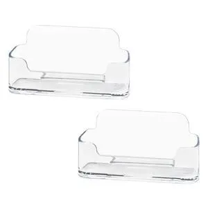 Acrylic Business Card Holder for Desk, Clear Plastic Business Cards Display Holders Stand, Fits 30-50 Business Cards Acrylic Business Card Holder for Desk, Clear Plastic Business Cards Display Holders Stand, Fits 30-50 Business Cards