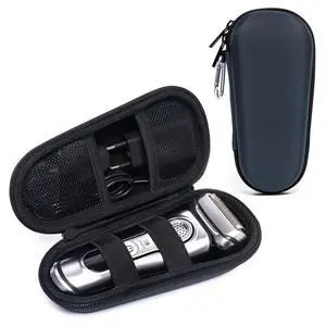 Electric Shaver Travel Case for Braun Series 3/5/6/7/8/9, Hard EVA Storage Bag with Dual Straps, Portable Protective Organizer for Men's Electric Razor, Charger & Accessories, Navy Blue Electric Shaver Travel Case for Braun Series 3/5/6/7/8/9, Hard EVA Storage Bag with Dual Straps, Portable Protective Organizer for Men's Electric Razor, Charger & Accessories, Navy Blue