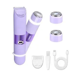 Electric Bikini Trimmer for Women, Electric Razors for Women Glow Aura Womens Shaver, Quiet Dual Head Waterproof Cordless Rechargeable Painless Trimmer for Underarms, Legs, Body (Purple) Electric Bikini Trimmer for Women, Electric Razors for Women Glow Aura Womens Shaver, Quiet Dual Head Waterproof Cordless Rechargeable Painless Trimmer for Underarms, Legs, Body (Purple)