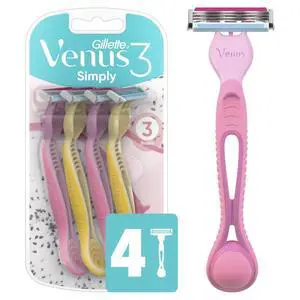 Simply 3 Dragonfruit Women's Disposable Razor, 4 Count Simply 3 Dragonfruit Women's Disposable Razor, 4 Count