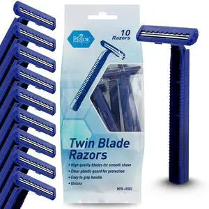 Disposable Medical Razors, Twin Blade, Double Edge, Unisex, 10-Pk Disposable Medical Razors, Twin Blade, Double Edge, Unisex, 10-Pk
