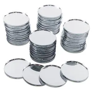 Mini 1 Inch Small Round Glass Mirror Circles for Arts & Crafts Projects, Traveling, Framing, Decoration (50 Pieces) Mini 1 Inch Small Round Glass Mirror Circles for Arts & Crafts Projects, Traveling, Framing, Decoration (50 Pieces)