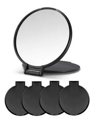 4 Pack Compact Mirrors Bulk for Party Favors Purse Travel, Black 4 Pack Compact Mirrors Bulk for Party Favors Purse Travel, Black