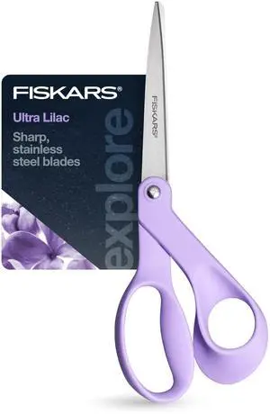 Ultra Lilac Scissors, Explore Design Collection, High-Grade Stainless Steel Blades and Ergonomic Handles for Arts and Crafts Ultra Lilac Scissors, Explore Design Collection, High-Grade Stainless Steel Blades and Ergonomic Handles for Arts and Crafts