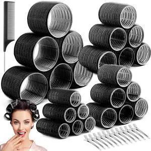 Hair Curler Rollers for Women 24PCS Heatless Hair Roller with 12PCS Clips, 4 SizesJumbo Large Medium SmallSelf Grip Holding Hair Rollers for Long Medium Short Thick Fine Volume Thin Bangs Hair Hair Curler Rollers for Women 24PCS Heatless Hair Roller with 12PCS Clips, 4 SizesJumbo Large Medium SmallSelf Grip Holding Hair Rollers for Long Medium Short Thick Fine Volume Thin Bangs Hair