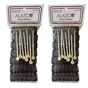 14 pc Vintage Style Hair Roller Medium BRUSH ROLLERS & PINS Mesh Hair Curlers With Bristles 2.5"x 3/4", with Flexible Locking Pins 14 pc Vintage Style Hair Roller Medium BRUSH ROLLERS & PINS Mesh Hair Curlers With Bristles 2.5"x 3/4", with Flexible Locking Pins