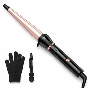 Curling Wand 1/21 Inch Tapered Curling Iron, Ceramic Curling Wand Clamp-Free Hair Curler for Tight Curls, Beach Waves, Spiral & Ringlet Curls, Dual Voltage Travel Styling, 2 Heat Settings Curling Wand 1/21 Inch Tapered Curling Iron, Ceramic Curling Wand Clamp-Free Hair Curler for Tight Curls, Beach Waves, Spiral & Ringlet Curls, Dual Voltage Travel Styling, 2 Heat Settings