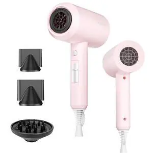 Ionic Hair Dryer with Diffuser | Professional Blow Dryer for Curly, Frizzy & All Hair Types | Low Noise & Gentle for Sensitive Hair | Compact & Portable Design for Home, Travel, Women & Men Ionic Hair Dryer with Diffuser | Professional Blow Dryer for Curly, Frizzy & All Hair Types | Low Noise & Gentle for Sensitive Hair | Compact & Portable Design for Home, Travel, Women & Men