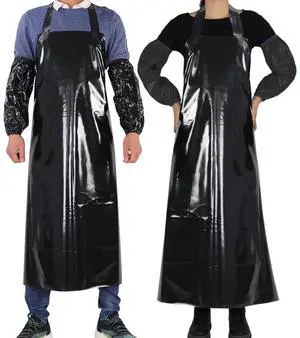 Waterproof Oil Proof Bib Apron Utility Apron Chemical Resistant Apron with Sleeve Work Apron Ultra Lightweight Waterproof Oil Proof Bib Apron Utility Apron Chemical Resistant Apron with Sleeve Work Apron Ultra Lightweight