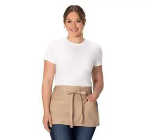 Unisex Waitress Apron, Khaki, One Size Unisex Waitress Apron, Khaki, One Size