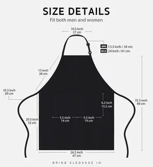 4 Pack Chef Apron, Adjustable Bib Apron Waterdrop Resistant Professional Cooking Aprons for Men Women with 2 Pockets, Black 4 Pack Chef Apron, Adjustable Bib Apron Waterdrop Resistant Professional Cooking Aprons for Men Women with 2 Pockets, Black