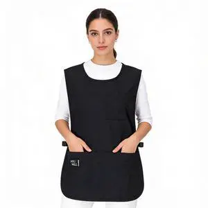 Waterproof Cobbler Apron with 4 Pockets Vest Smock Apron for Men Women Chef Waiter Work (Black) Waterproof Cobbler Apron with 4 Pockets Vest Smock Apron for Men Women Chef Waiter Work (Black)