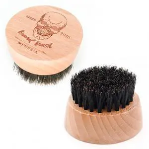 Small Round Beard Brush, Boar Bristle Wooden Brush for Travel Small Round Beard Brush, Boar Bristle Wooden Brush for Travel