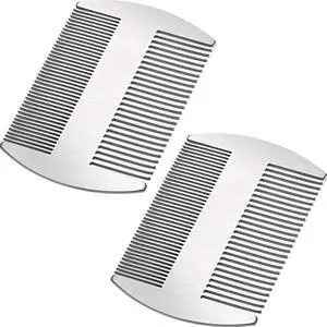 2 Pcs Metal Hair Combs for Women Men Stainless Steel Beard Mustache Comb Credit Card Size Lice Wallet Pocket Fine Cutting Teasing Barber Hair Styling Dandruff Remove Dreadlock(Silver) 2 Pcs Metal Hair Combs for Women Men Stainless Steel Beard Mustache Comb Credit Card Size Lice Wallet Pocket Fine Cutting Teasing Barber Hair Styling Dandruff Remove Dreadlock(Silver)
