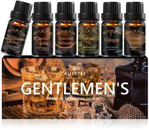 Men Essential Oils Set for Diffuser for Home, 6x10ml Masculine Fragrance Oils for Candle Making, Scented Oil Gift Set for Men, Mahogany, Sandalwood, Cologne, Smoke Vanilla, Leather Men Essential Oils Set for Diffuser for Home, 6x10ml Masculine Fragrance Oils for Candle Making, Scented Oil Gift Set for Men, Mahogany, Sandalwood, Cologne, Smoke Vanilla, Leather