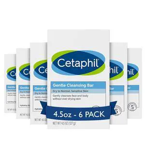 Gentle Cleansing Bar Soap, Sensitive & Dry Skin, 4.5oz, 6ct Gentle Cleansing Bar Soap, Sensitive & Dry Skin, 4.5oz, 6ct