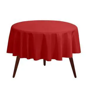 Round Tablecloth - 70 Inch Red Round Table Cloth for 24 to 48 Inch Round Tables - Heavy Duty Washable Fabric - for Buffet Table, Holiday Party, Dinner, Wedding & Baby Shower Round Tablecloth - 70 Inch Red Round Table Cloth for 24 to 48 Inch Round Tables - Heavy Duty Washable Fabric - for Buffet Table, Holiday Party, Dinner, Wedding & Baby Shower